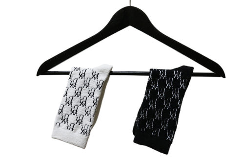 两双装秋冬现货we11done袜子正确版本韩国设计师logo字母ins潮袜 - 图0