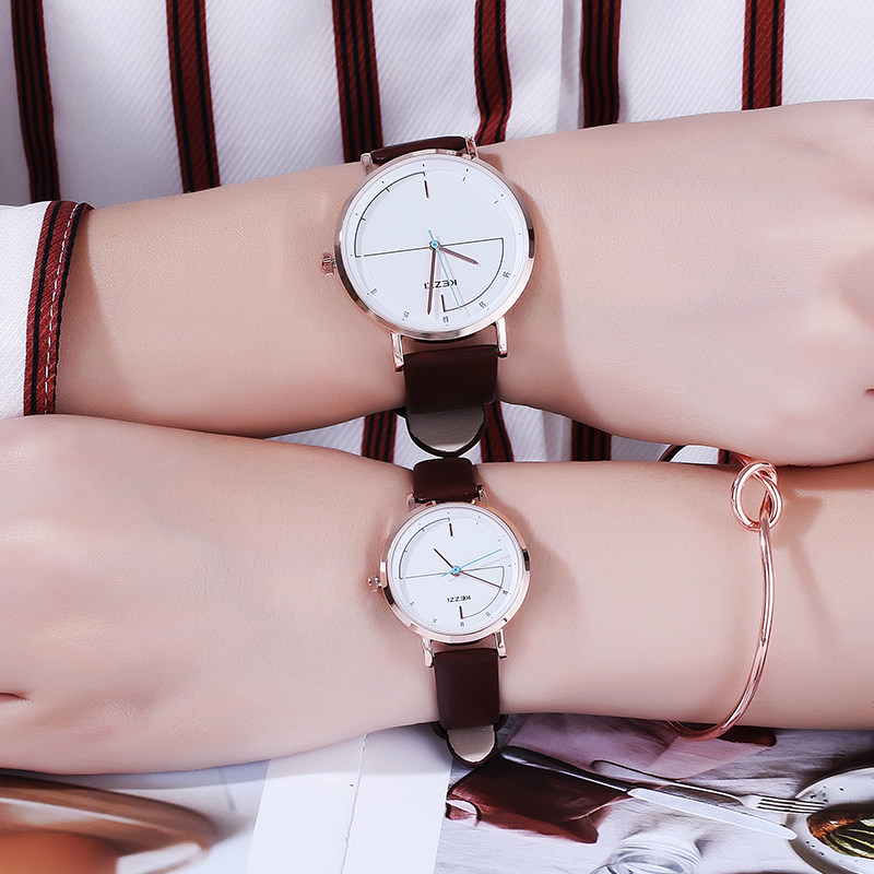 kezzi情侣韩版简约防水2020手表 珂紫国产腕表