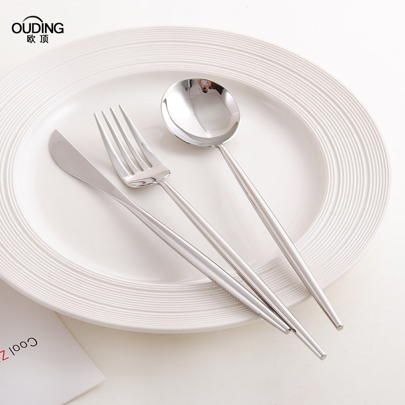 北欧风葡萄牙镜面304不锈钢西餐牛排刀叉勺筷子 咖啡勺水果叉餐具,淘宝优惠券,粉丝福利购,淘宝优惠卷