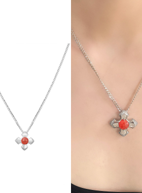 INSANE/云山 铜合金合成锆石项链 Cross核心X小众简约干练项链