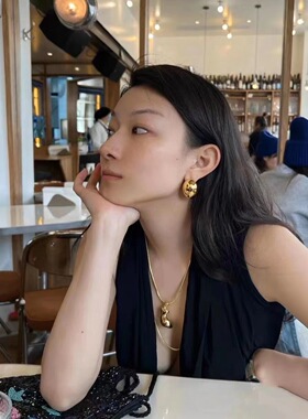 轻奢时髦镀金女夸张小众耳环