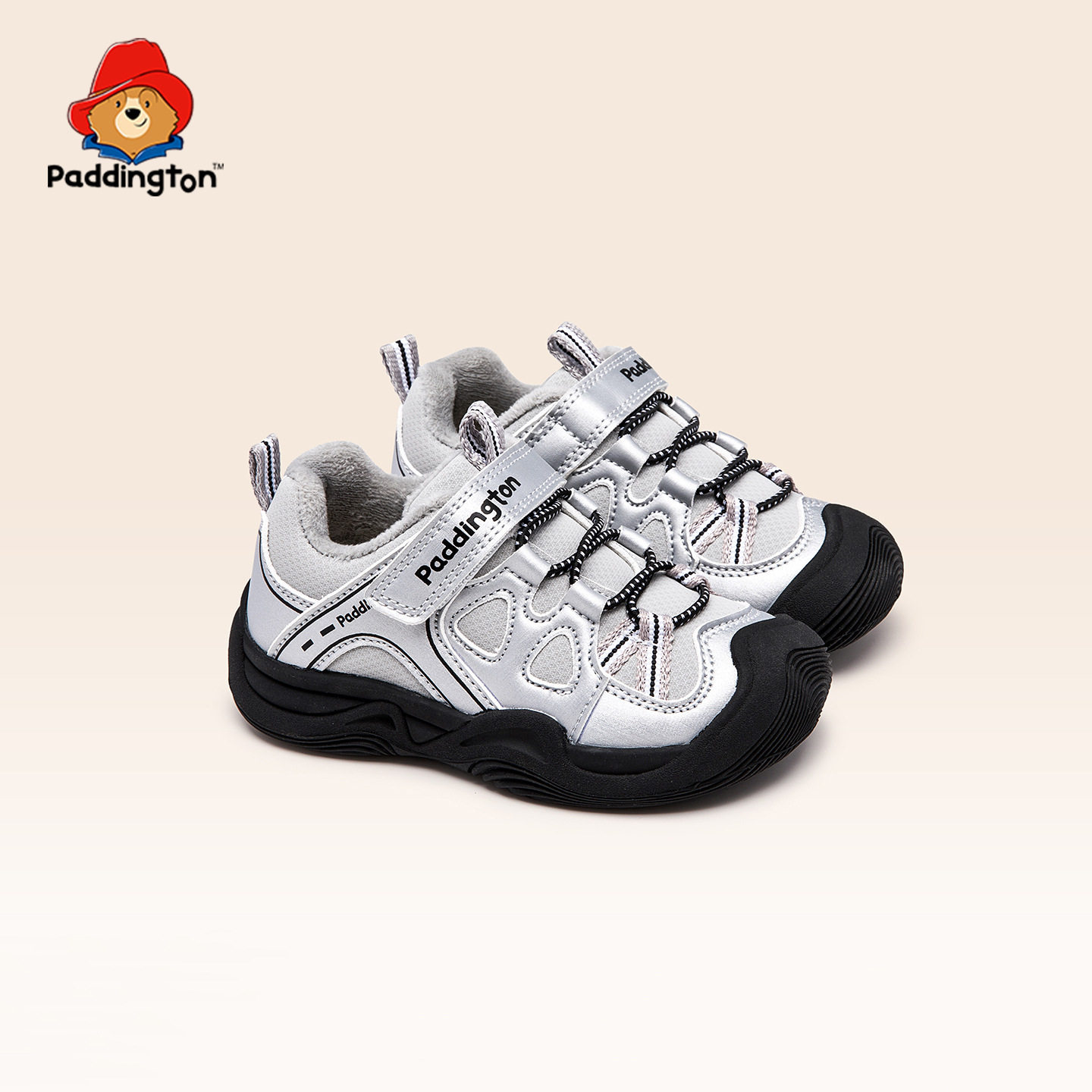 帕丁顿熊儿童学步鞋男童2025冬季新款女宝宝运动机能加绒二棉鞋子,淘宝优惠券,粉丝福利购,淘宝优惠卷