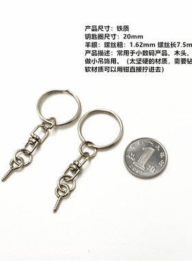 螺丝钉挂链  钥匙链挂扣  小玩具木头 泡泡玛特吊饰挂链 滴胶小