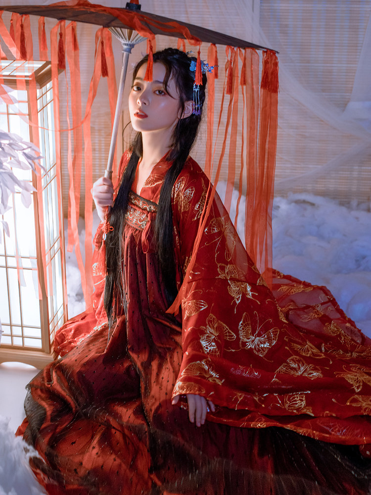 艺缕原创女对襟齐胸襦裙百搭6汉服 艺缕民族服装/舞台装