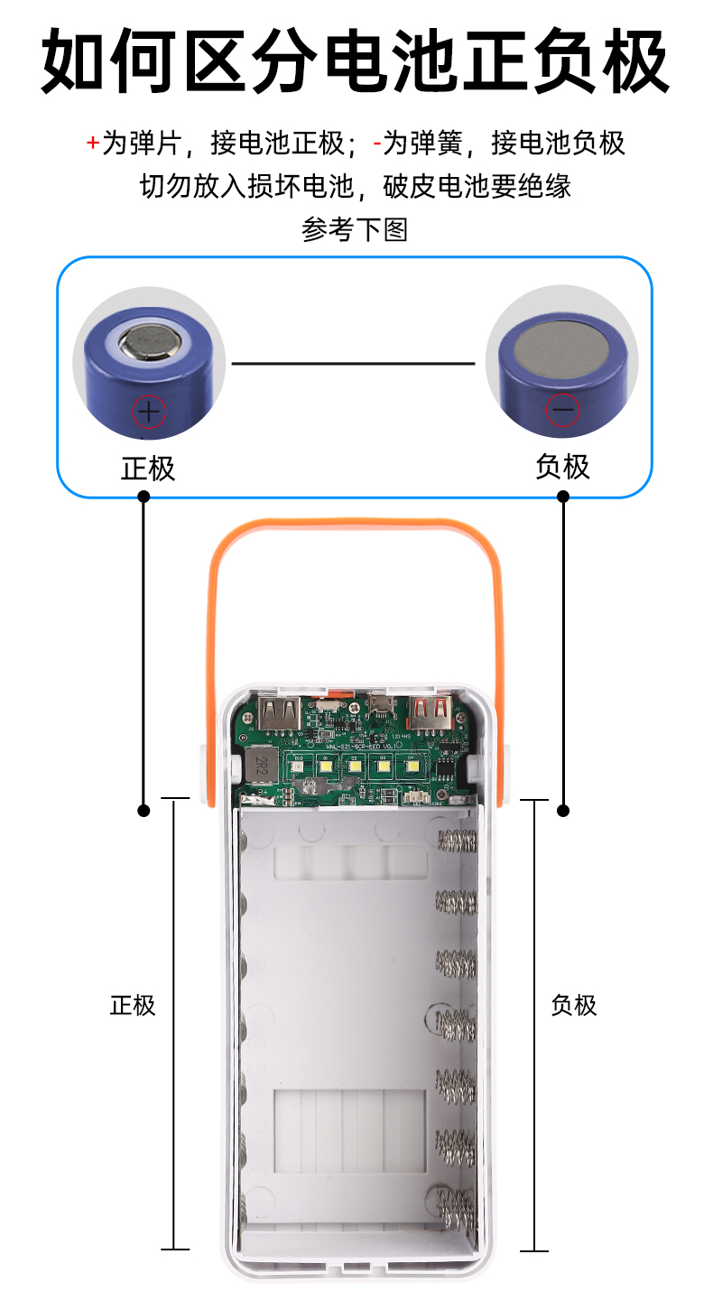 自带线28节快充免焊移动电源套件充电宝外壳DIY套料18650电池盒21-图2