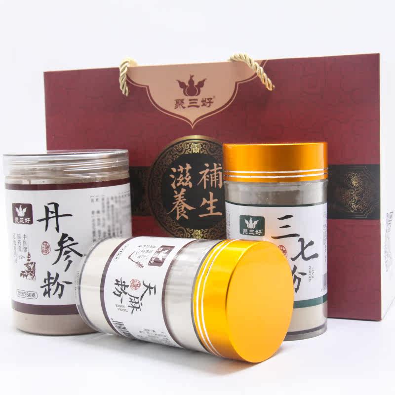 聚三好丹参粉天麻粉套餐500g超细粉 聚三好三七