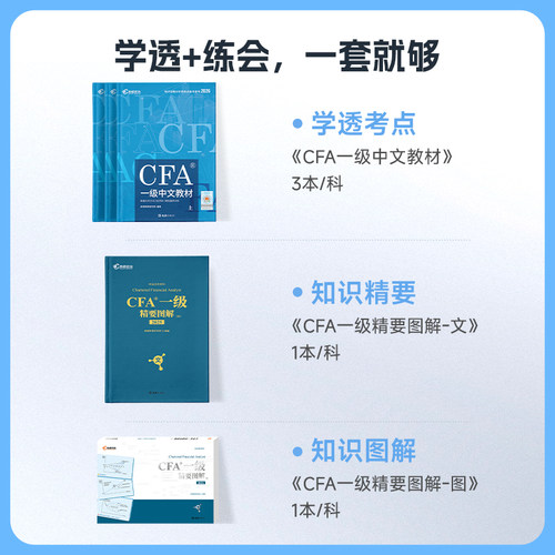 【现货】高顿 官方正品2026版CFA一二三级中英文notes教材+精要图文 特许金融分析师考试cfa官方教材 - 图0