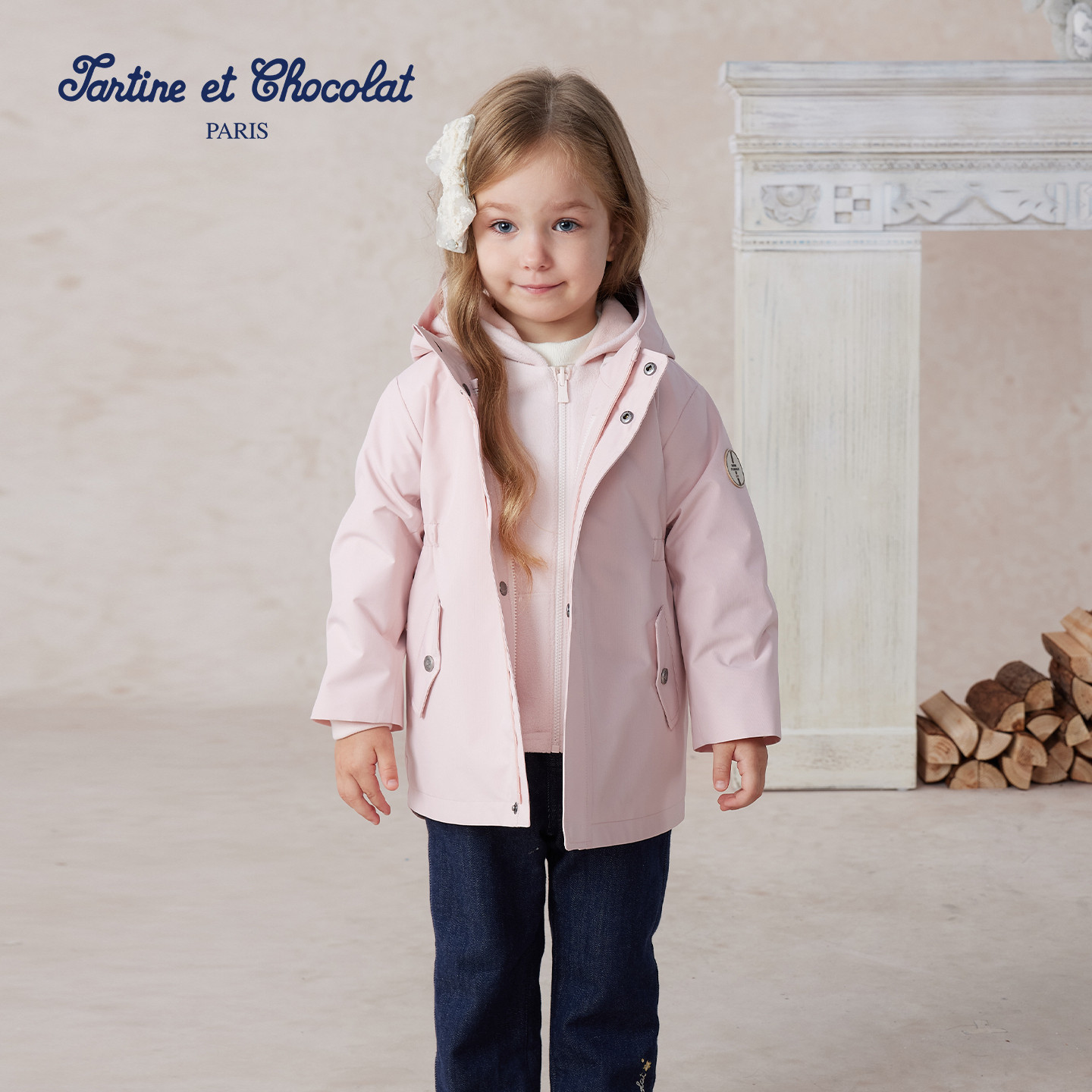 tartineetchocolat法国巧克力童装25冬新款男女同款印花外套套装,淘宝优惠券,粉丝福利购,淘宝优惠卷