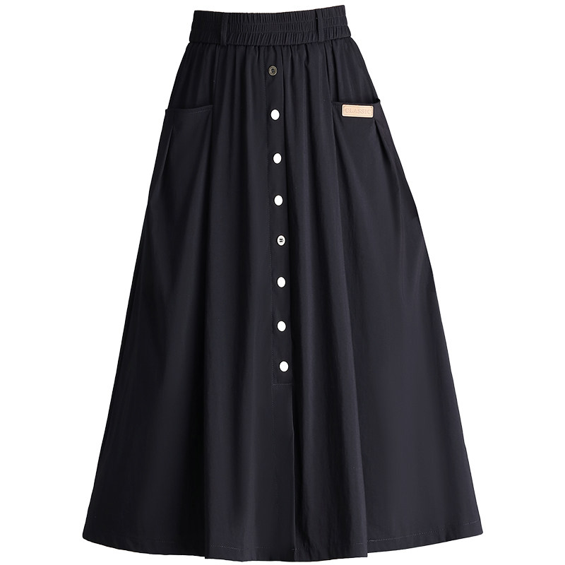 夏季2022年新款松紧腰文艺半身裙 海芙兰半身裙