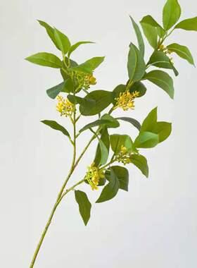 仿真桂花树叶长枝假花人造花餐厅
