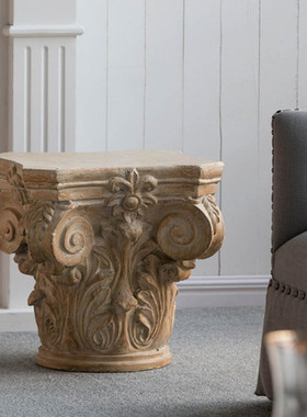 优选欧式树脂罗马柱装饰摆件罗马柱花架花盆Y底座客厅落地