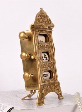 优选印度进口欧式复n古黄铜全铜摆件软装饰品办公室家居装饰实用