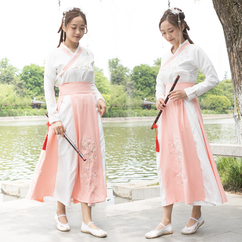 中国风古装改良齐腰春夏季新款汉服 季莲娜民族服装/舞台装