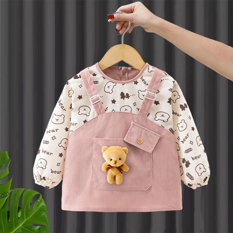 Baby smock, waterproof, anti-dirty, reverse dressing, protective clothing for men and women, eating clothes, baby bib, fashionable outer wear apron