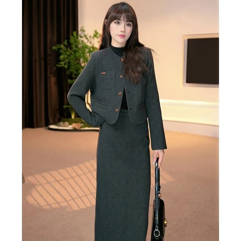 小香风套装裙2025新款气质韩版高级感秋冬季穿搭轻奢女人味两件套,淘宝优惠券,粉丝福利购,淘宝优惠卷