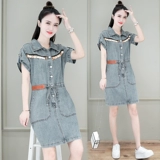 Джинсовая юбка, платье, корсет для отдыха, тонкая летняя мини-юбка, 2021 года, европейский стиль