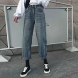 Весенние летние джинсы, штаны, коллекция 2021, высокая талия, свободный прямой крой, по фигуре