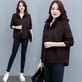 Вельветовая осенняя однотонная ретро куртка для отдыха, коллекция 2021, оверсайз