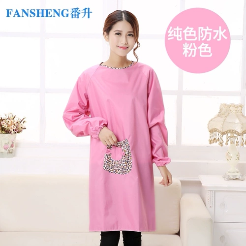 Фартук для домашнего использования, стираемая пылезащитная крышка, летний нагрудник для работы, тонкий дышащий модный лонгслив, в корейском стиле