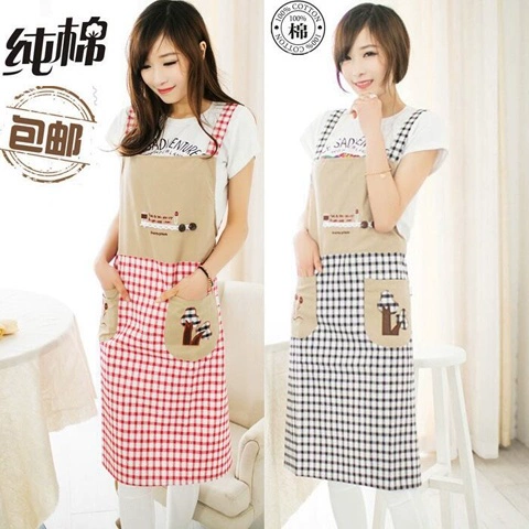 Фартук для домашнего использования, стираемая пылезащитная крышка, летний нагрудник для работы, тонкий дышащий модный лонгслив, в корейском стиле