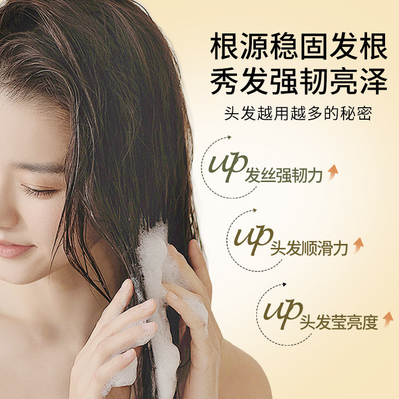 霸王何首乌洗发水防断发洗发露黑芝麻人参植物蓬松固色护理洗头膏