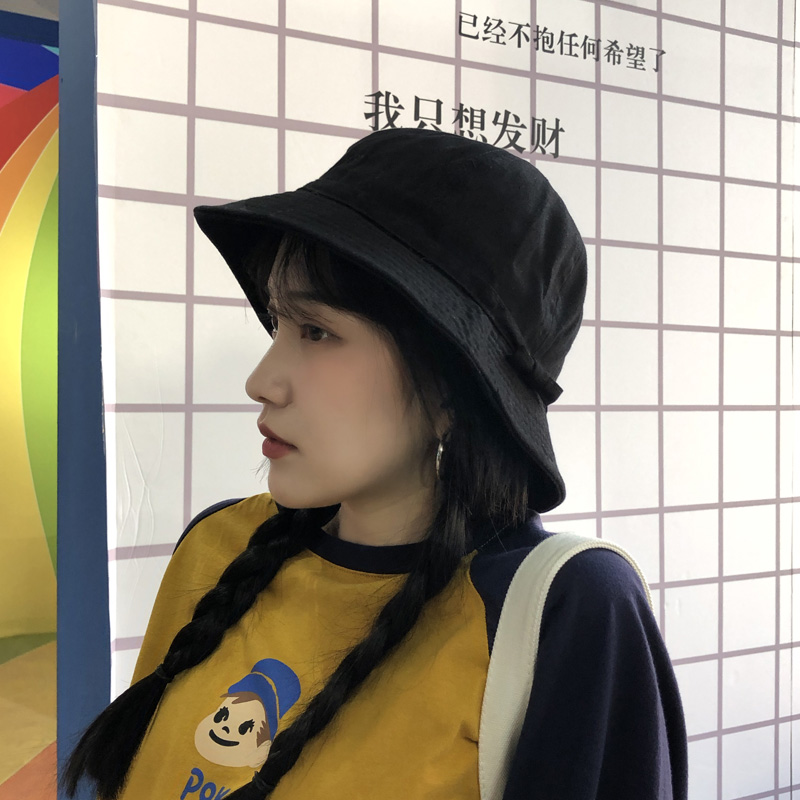 心秀嘉派专卖店日本学生可爱蝴蝶结渔夫帽樱桃小丸子帽夏季防风绳户外遮阳盆帽女1