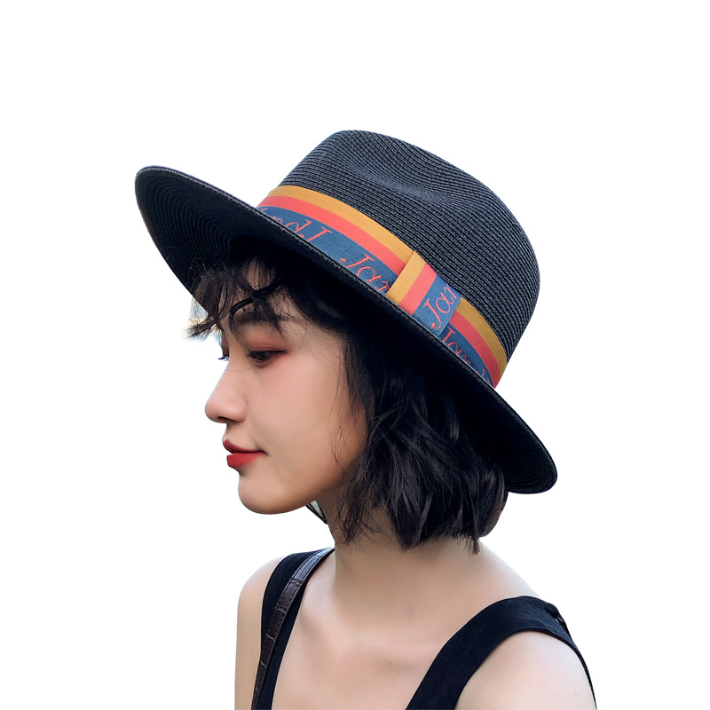 心秀嘉派专卖店日系文艺情侣草帽女夏天防晒爵士帽百搭礼帽男度假沙滩休闲遮阳帽3