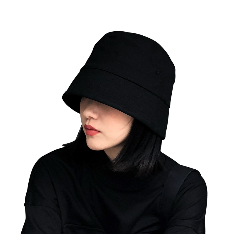 心秀嘉派专卖店日本小众纯色复古渔夫帽子潮女秋季时尚街头显脸小百搭水桶帽盆帽3