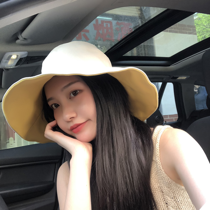 心秀嘉派专卖店双面戴渔夫帽女日系文艺百搭网红ins秋季防晒遮阳帽子韩版太阳帽2