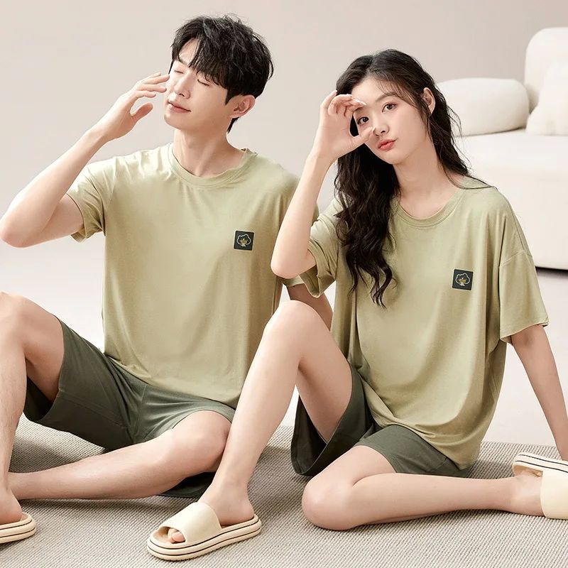 Summer Modal Pajamas New Short-Sleeved Shorts Students Wear-图1