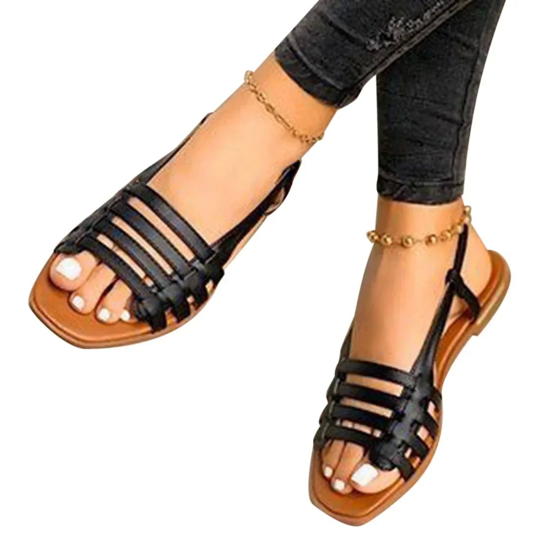 Women Sandals Woman Summer Hollow Out Roman Shoes 2024 Women - 图1