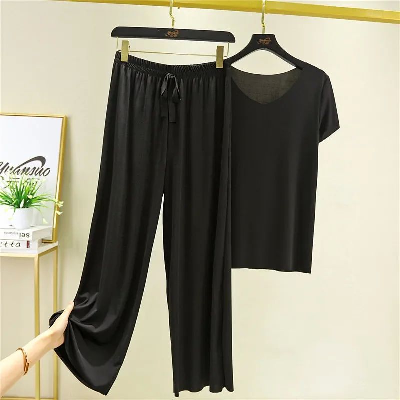 Women's Clothes Loose Suit for Women Pajamas Pants Set Femal - 图1