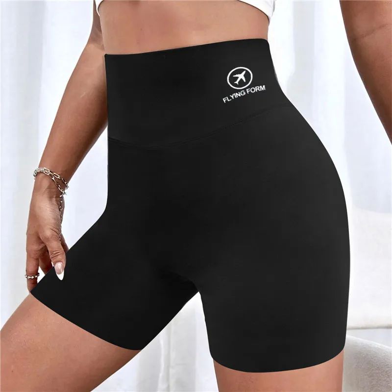 Women's High Waisted Sports Shorts Hip Lifting Yoga Shorts R-图3