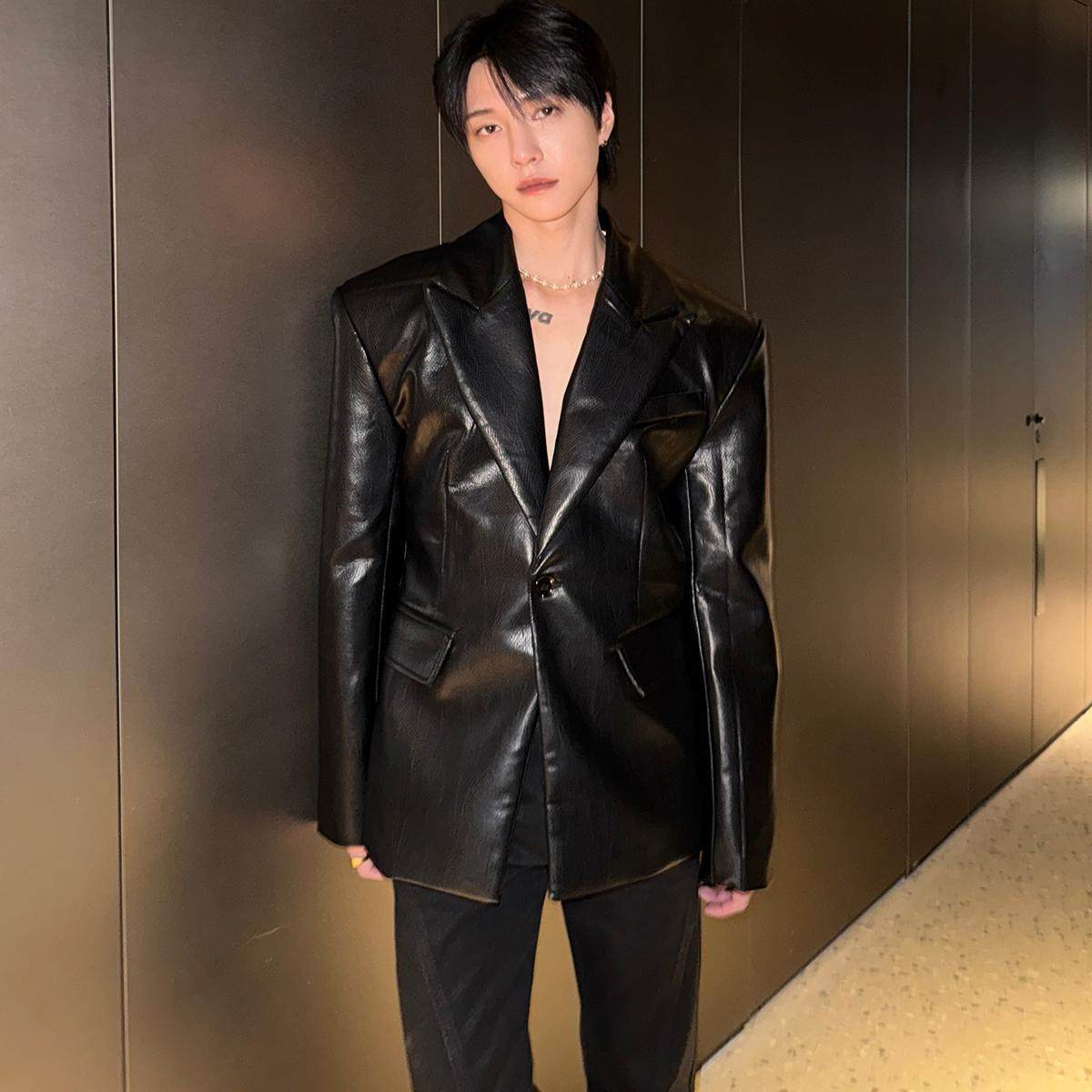 子上男装无性别修身塑形皮衣西服外套青年基础休闲复古保暖仿皮,淘宝优惠券,粉丝福利购,淘宝优惠卷