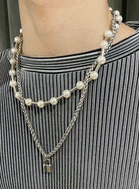 项链子上男装潮牌百搭银饰高级