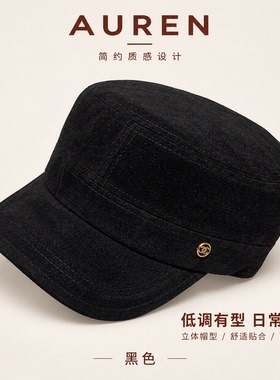 美式秋冬新款加厚平顶帽百