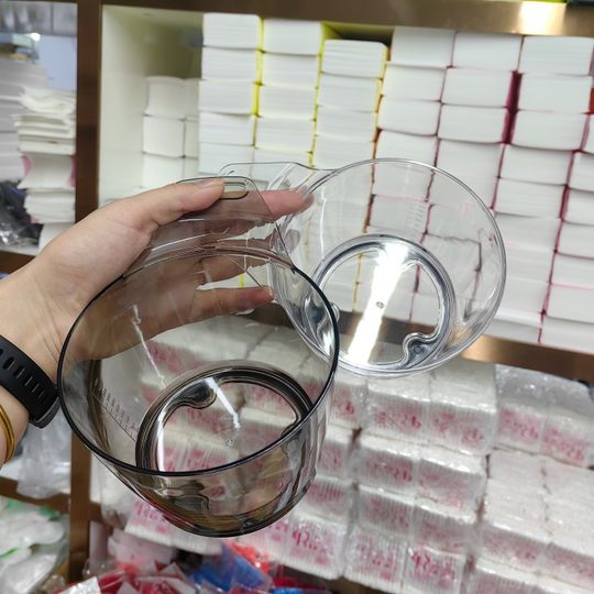 Large Capacity 800ML Hair Salon Shower Dye Bowl Transparent