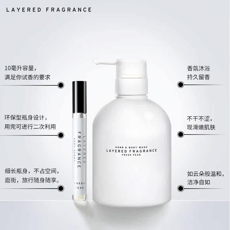 layered fragrance蕾野香氛沐浴露 LayeredFragrance海外彩妆套装