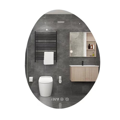 异型不规则镜子卫生间智能镜梳妆镜挂墙式洗手台led灯镜艺术镜 - 图3