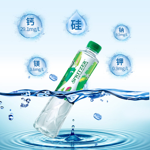 spritzer事必胜矿泉水400ml*24瓶马来西亚进口饮用天然热带雨林水 - 图1