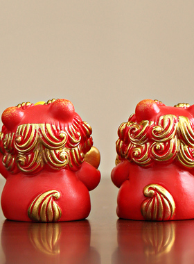 国潮可爱风狮爷狮子文创摆件家居桌面工位工艺品装饰创意生日礼物