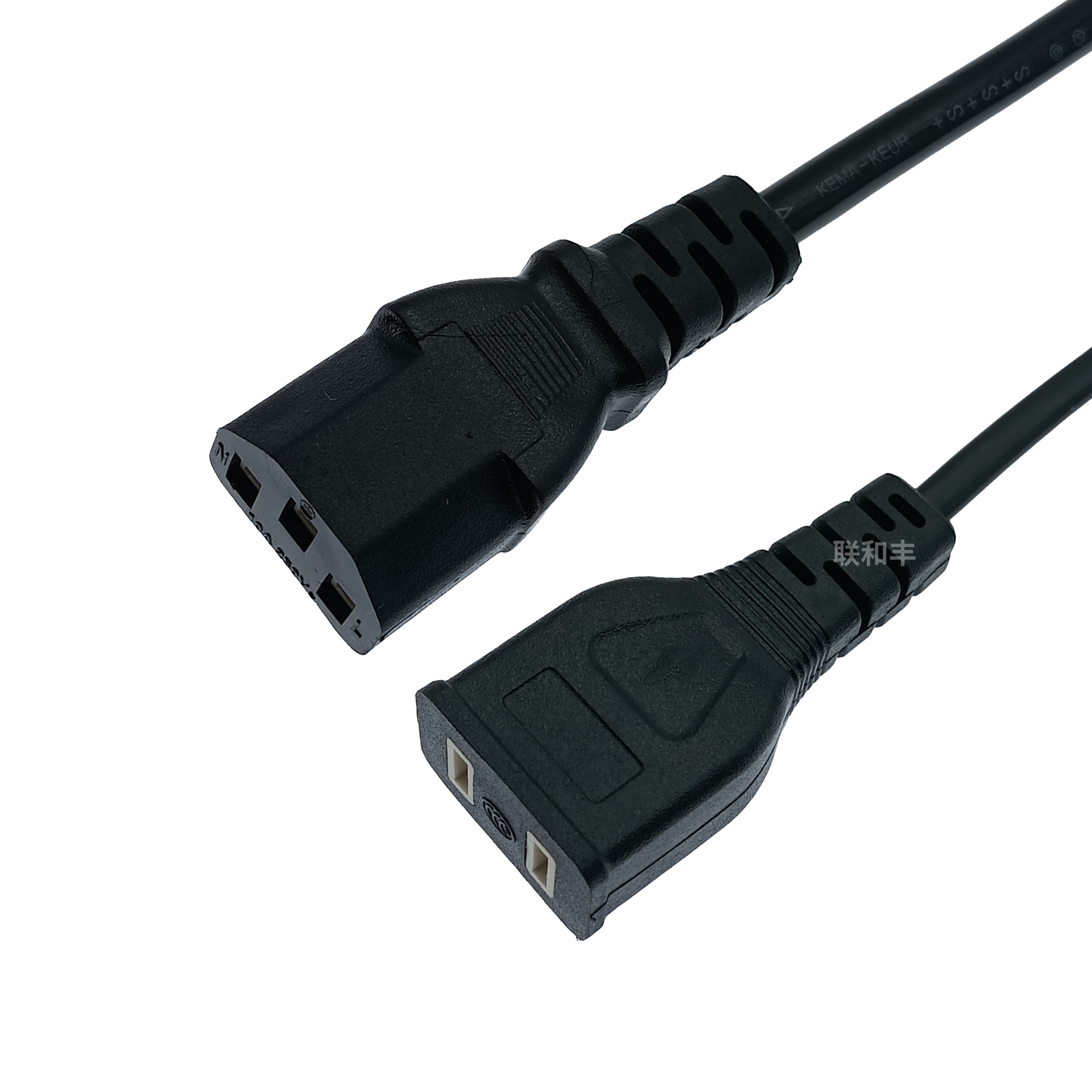 C14品字公转C13品字尾+美标/美规两扁插一分二电脑机箱连接电源线,淘宝优惠券,粉丝福利购,淘宝优惠卷