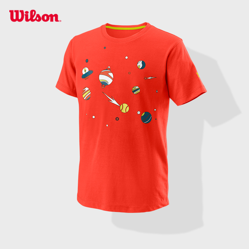 wilson儿童网球服威尔胜2025年新款专业训练运动短袖t恤舒适透气 - 图0