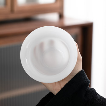 Bingzhong Jade Porcelain Travel Kung Fu Tea Set 2024 New Portable Outdoor Cover Bowl Tea Cup High-end Light Luxury