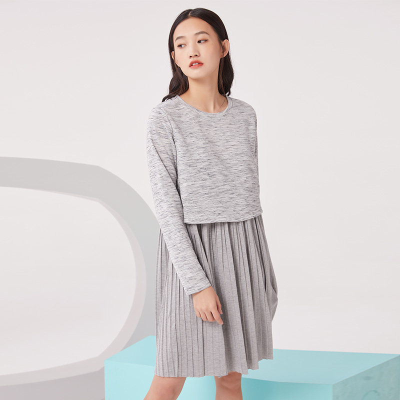 十月妈咪孕妇装秋季专柜新款连衣裙 十月妈咪outlets店连衣裙