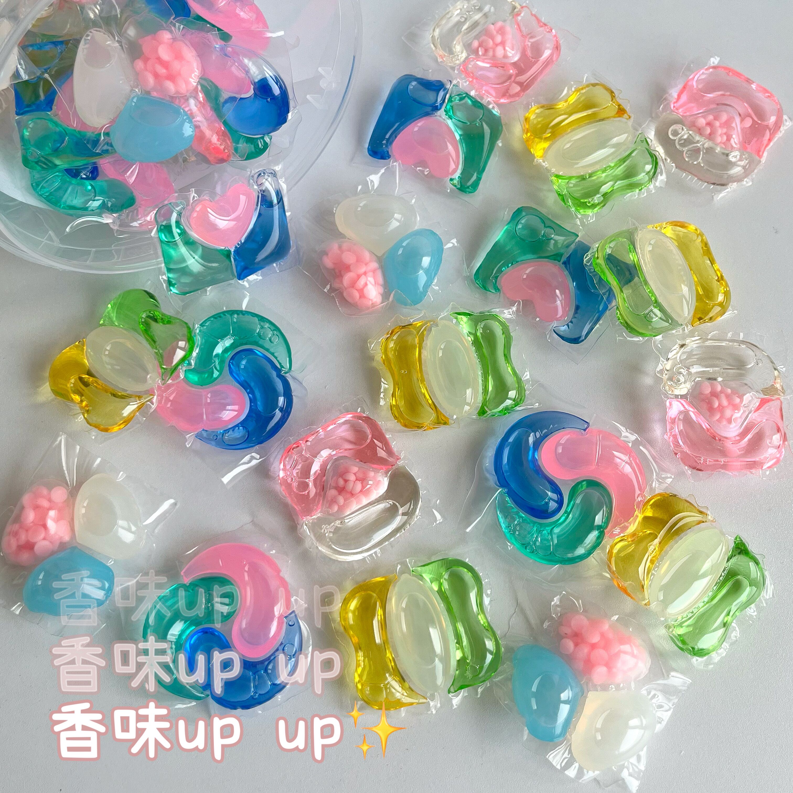 猫胡子6合1洗衣凝珠液球香水型去污香味持久留香神器护色除菌除螨