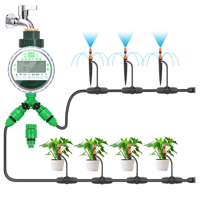 智能自动浇花器家用阳台微喷淋滴灌雾化定时器懒人浇水神器控制器 - 图3