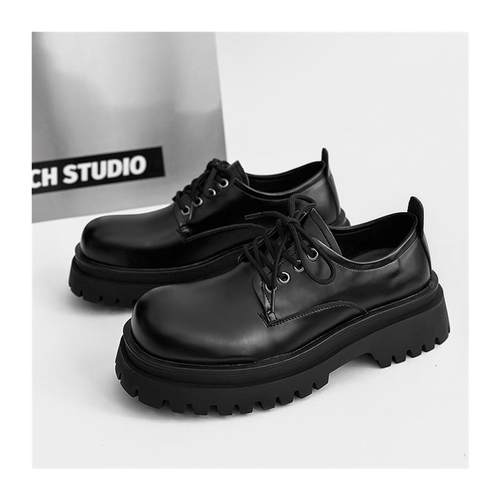 巴黎厚底德比鞋男高级感小众cleanfit黑色增高皮鞋英伦正装大头鞋 - 图3