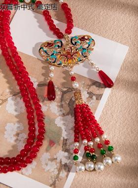 软璎珞红色国风古装配饰新中式