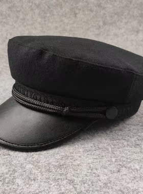 船长帽逛街街头男女秋冬短帽檐